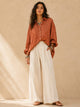 Oversized Boho Bandhani Printed shirt - Rust