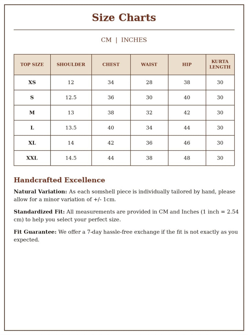 Measurements in Inches